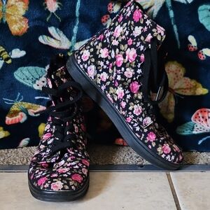 Floral High-Top Women's Shoes